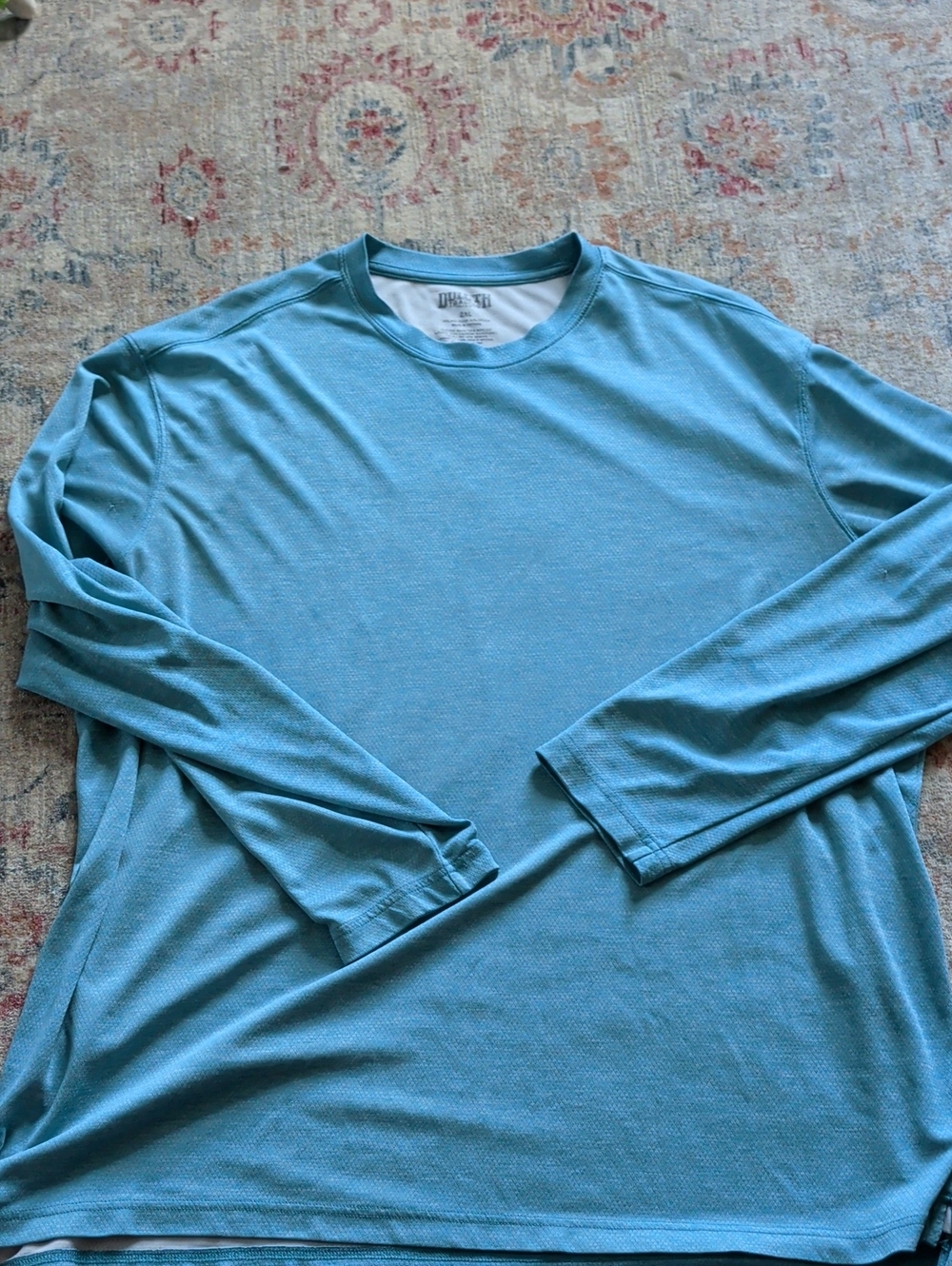 Duluth 2XL Blue Long-Sleeve Men's Crewneck Shirt